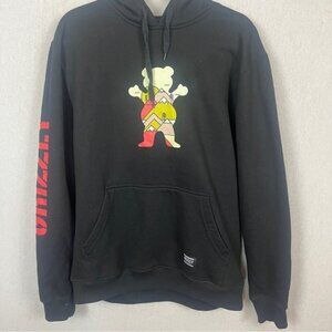 Grizzly Griptape Mountain Belt Bear Graphic Hoodie Sweatshirt Men's L 25.5ptp